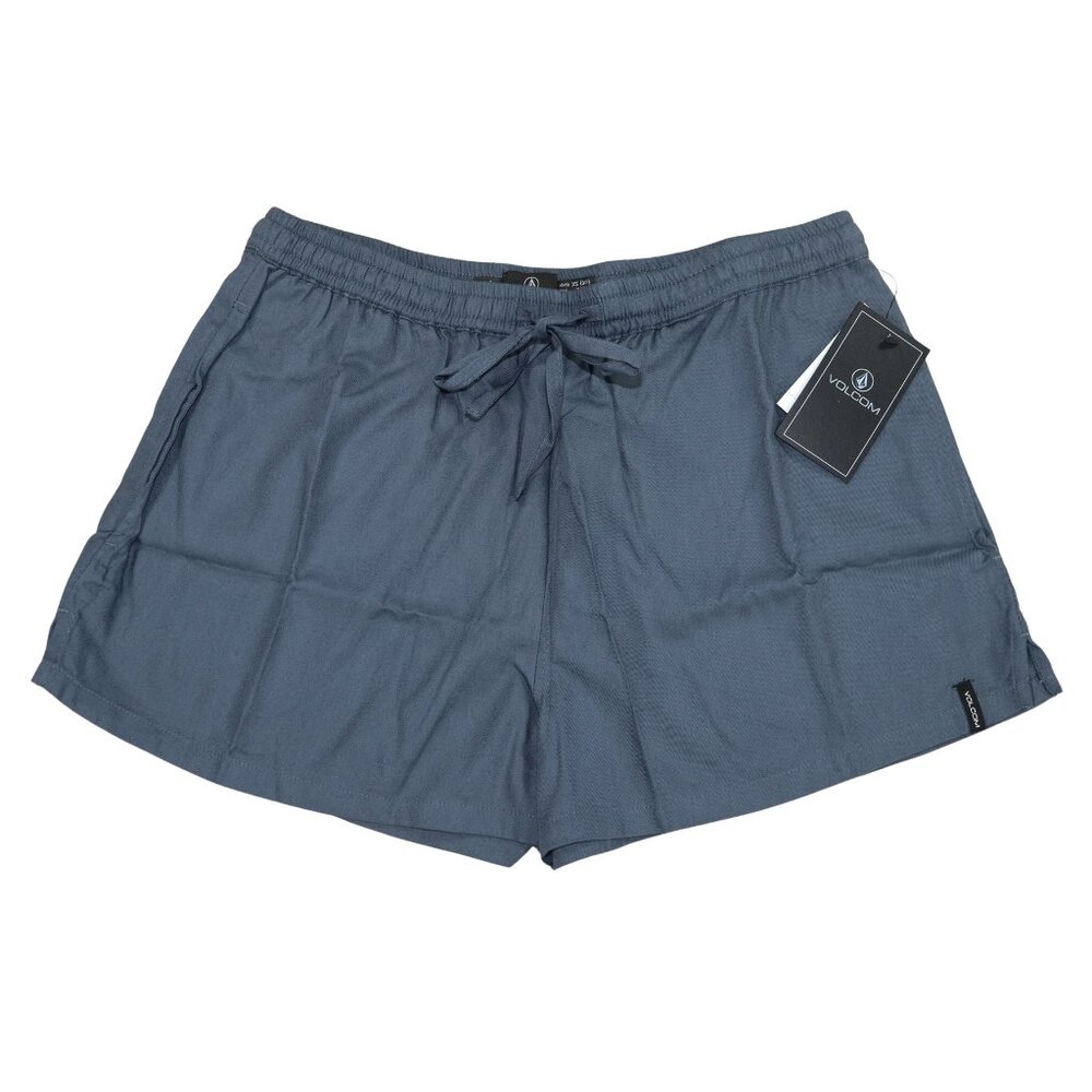 Volcom Juniors Athleisure Stretch Waist Drawstring Shorts w/Pockets NWT Stone